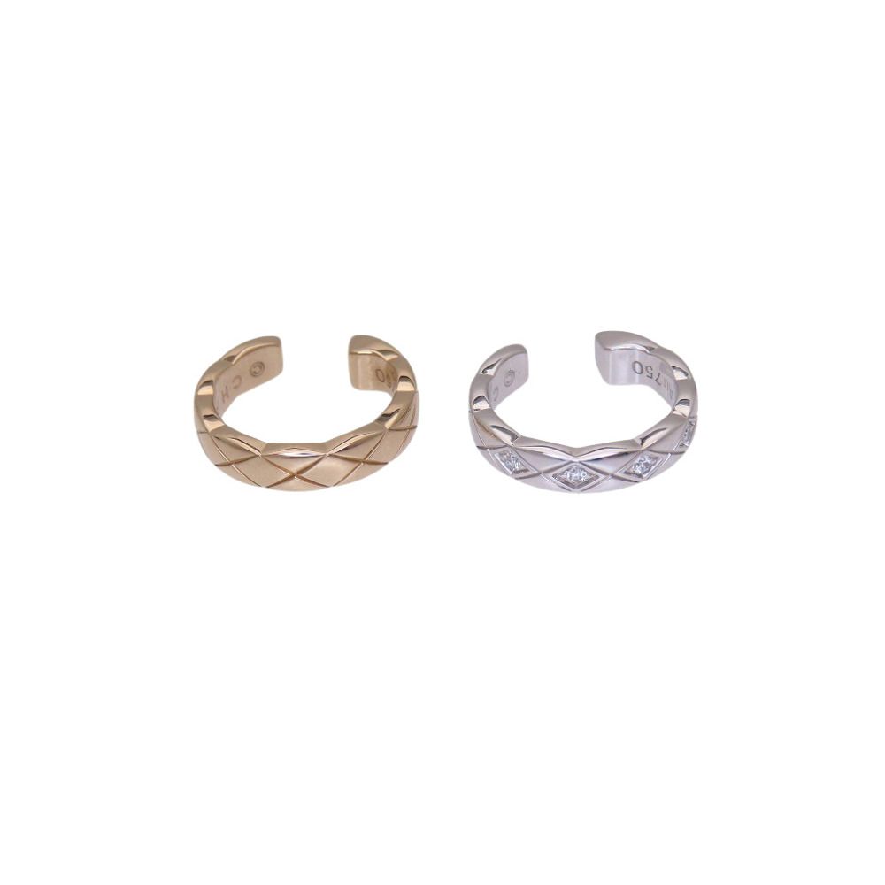 Chanel Diamond Earrings Gold — view 3