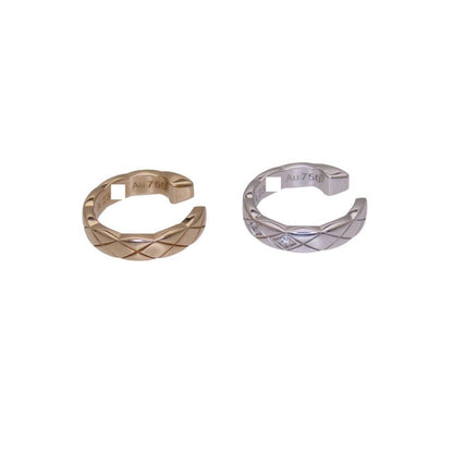 Chanel Diamond Earrings Gold — view 6