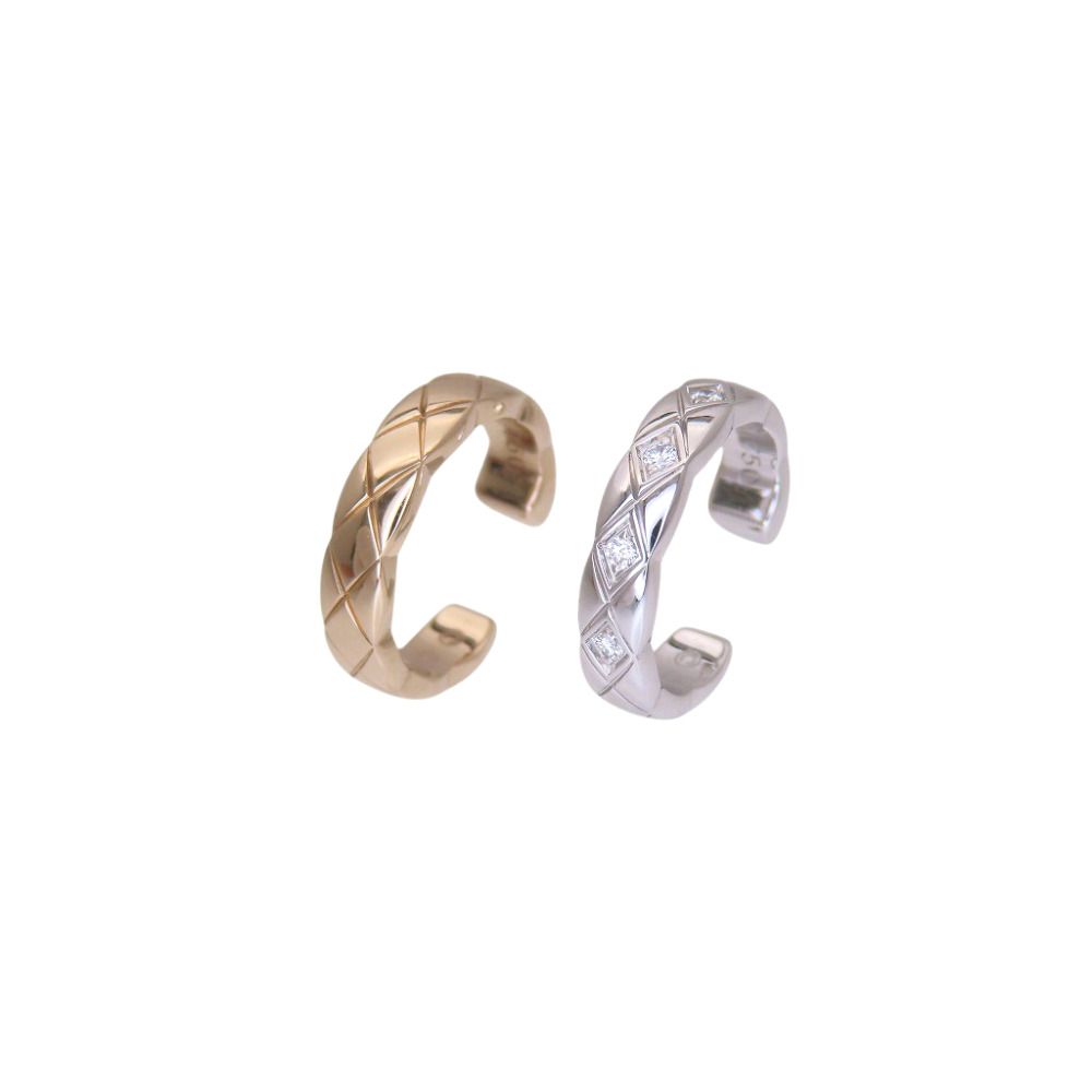 Chanel Diamond Earrings Gold