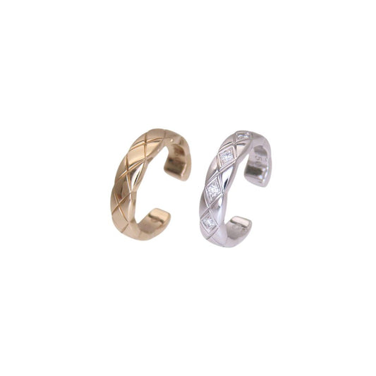 Chanel Diamond Earrings Gold
