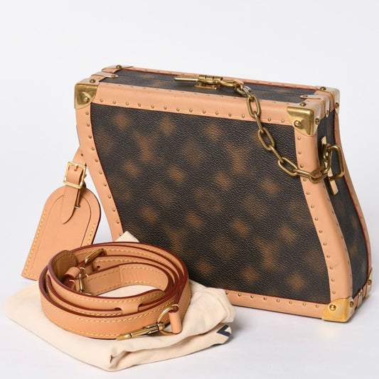 Louis Vuitton Monogram Virgil Mosaic Wavy Trunk Shoulder Bag Crush