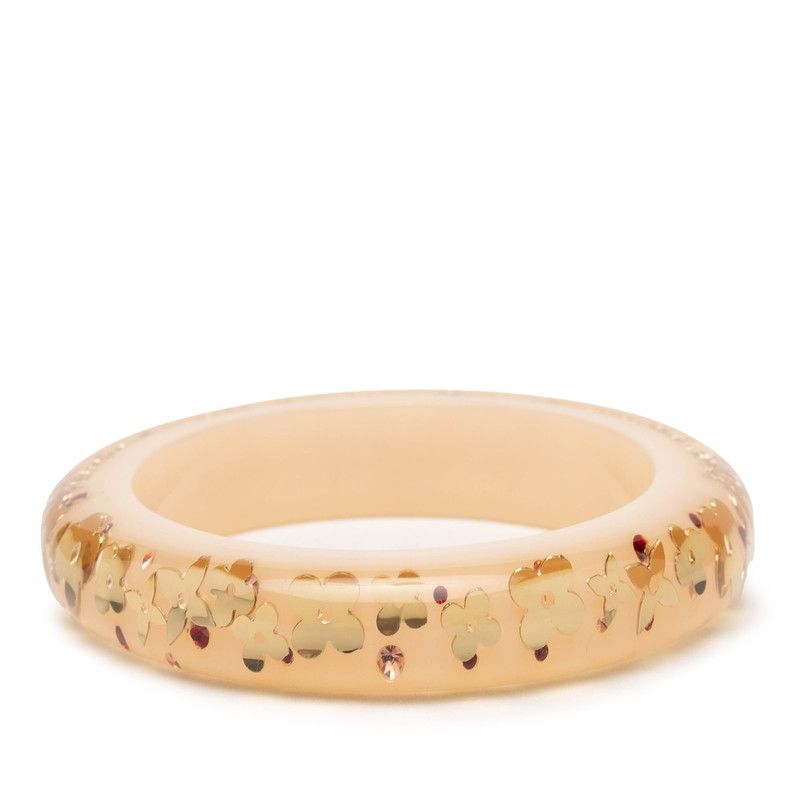Louis Vuitton Bracelet Jonc Bangle Beige Resin
