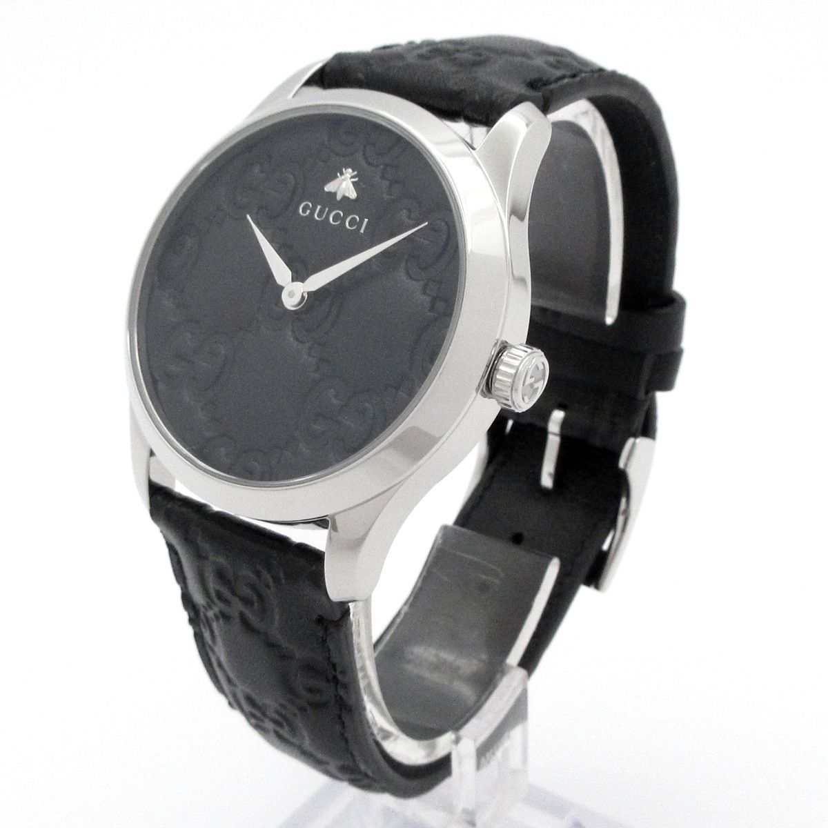 Gucci Watch 126.4 Guccissima Line SS Black — view 2