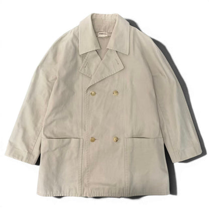 Hermes Martin Margiela Era Trench Coat Cotton Jacket 40 Beige — view 2
