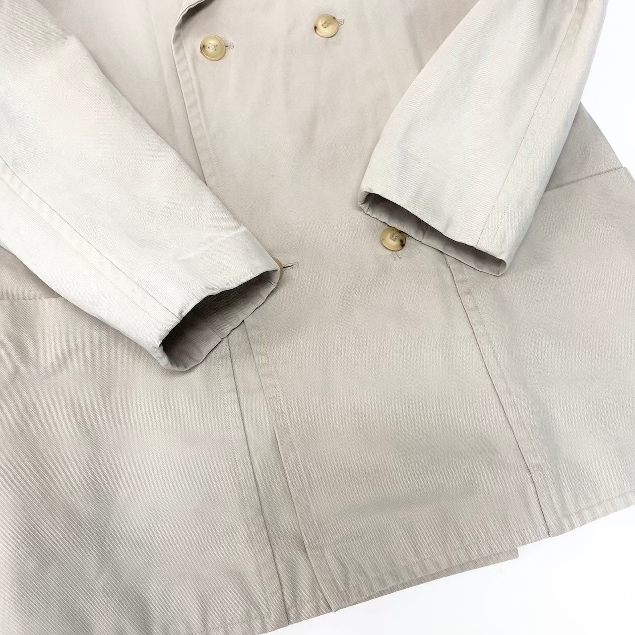 Hermes Martin Margiela Era Trench Coat Cotton Jacket 40 Beige — view 6