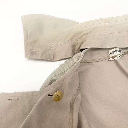 Hermes Martin Margiela Era Trench Coat Cotton Jacket 40 Beige — view 8