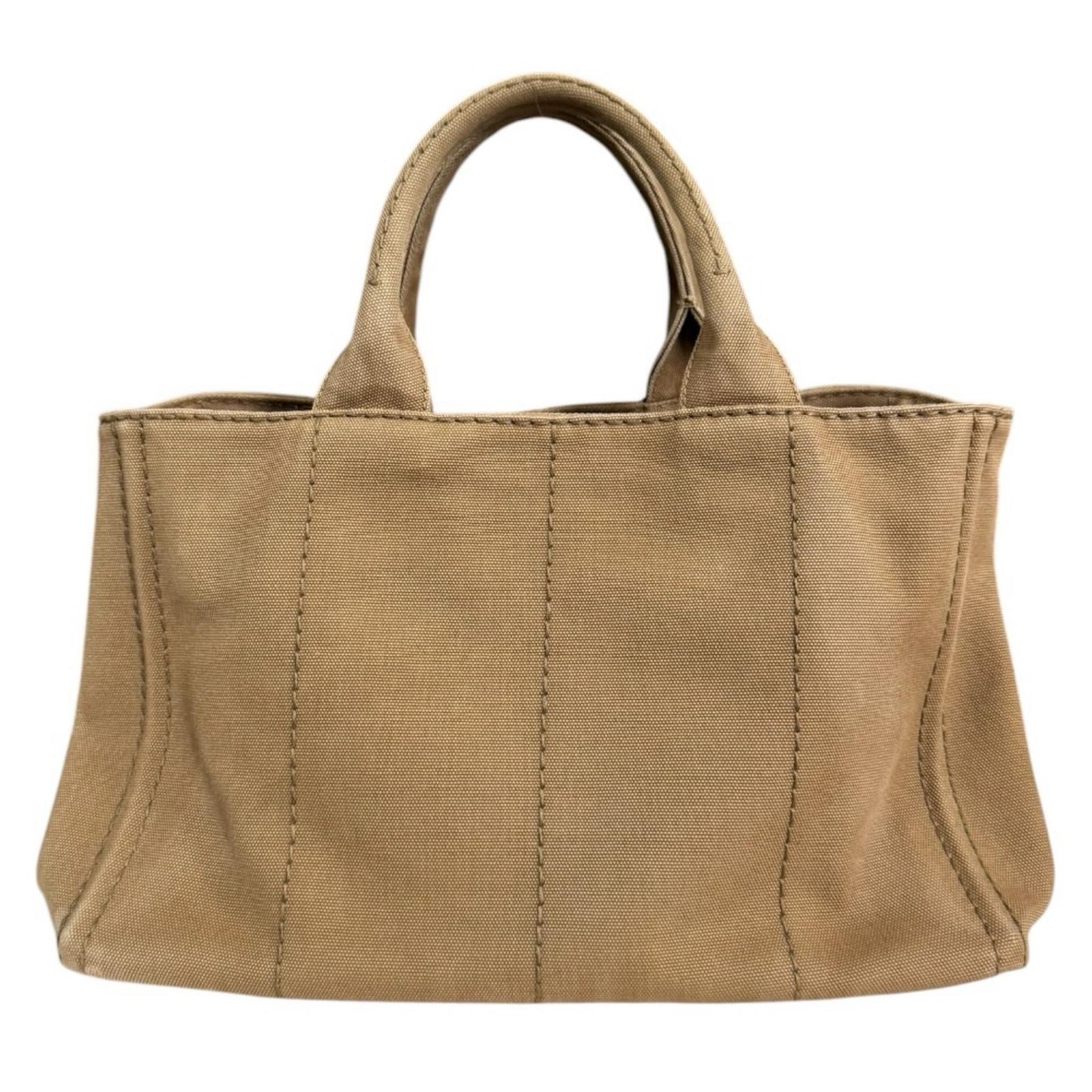 Prada Canapa Tote Shoulder Bag Canvas Brown — view 3
