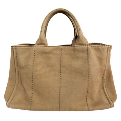 Prada Canapa Tote Shoulder Bag Canvas Brown — view 3
