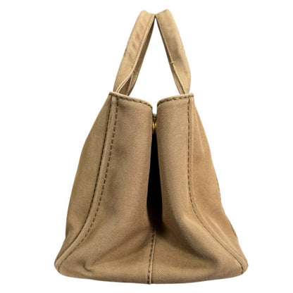 Prada Canapa Tote Shoulder Bag Canvas Brown — view 5