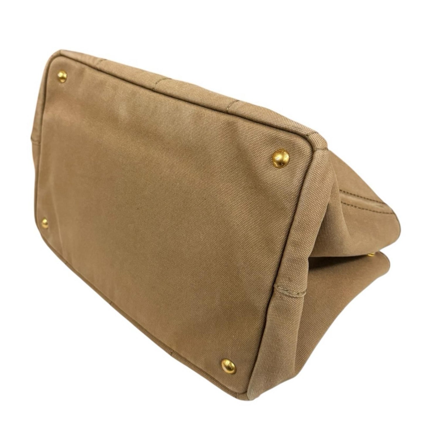 Prada Canapa Tote Shoulder Bag Canvas Brown — view 6