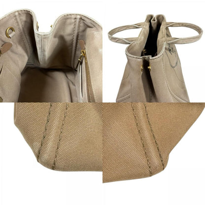 Prada Canapa Tote Shoulder Bag Canvas Brown — view 9