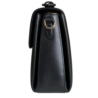 Gucci Interlocking Shoulder Bag Leather Black — view 5