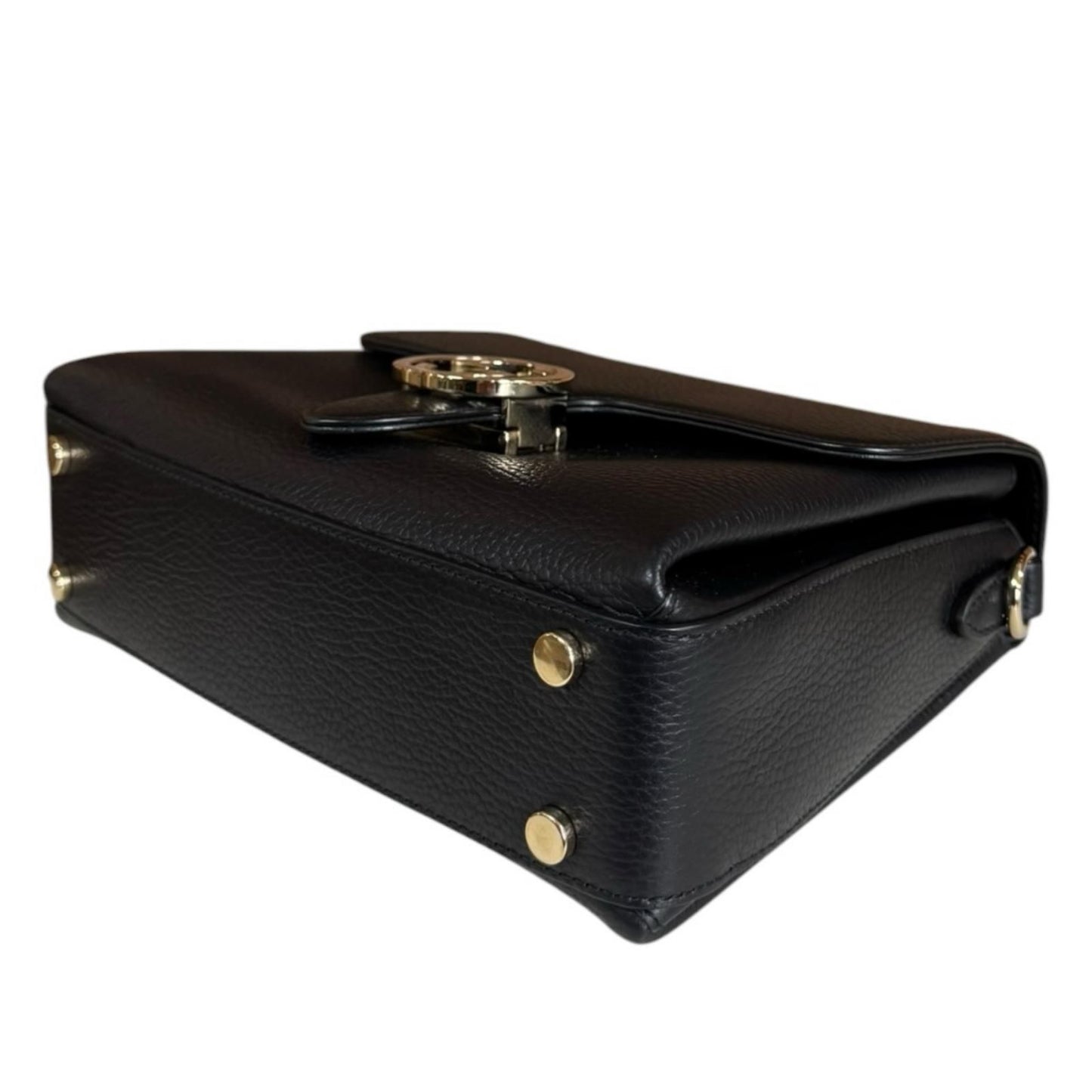 Gucci Interlocking Shoulder Bag Leather Black — view 6