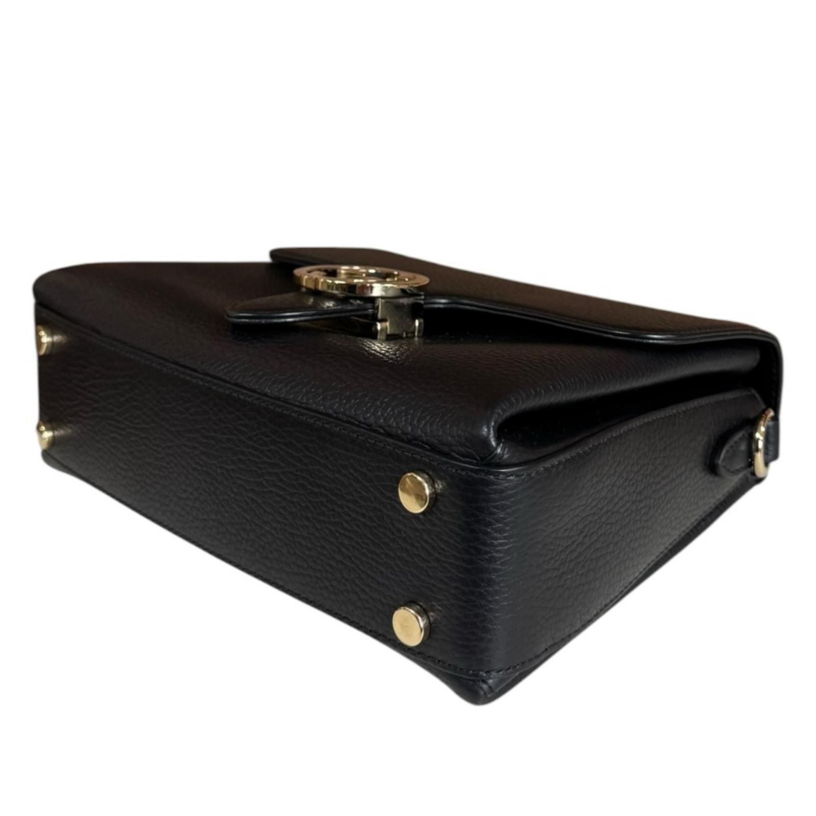 Gucci Interlocking Shoulder Bag Leather Black — view 6