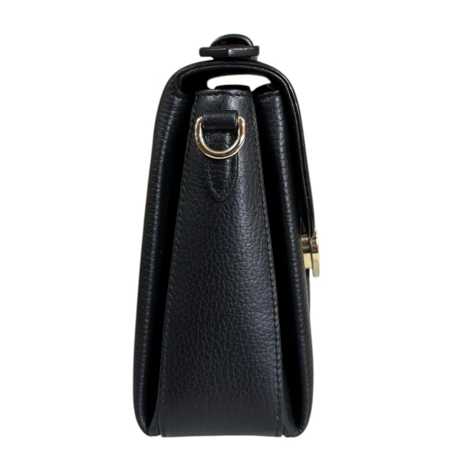 Gucci Interlocking Shoulder Bag Leather Black — view 4