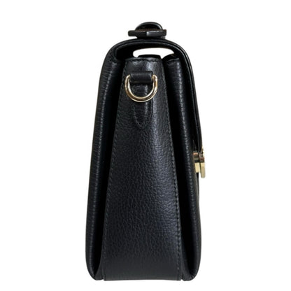 Gucci Interlocking Shoulder Bag Leather Black — view 4