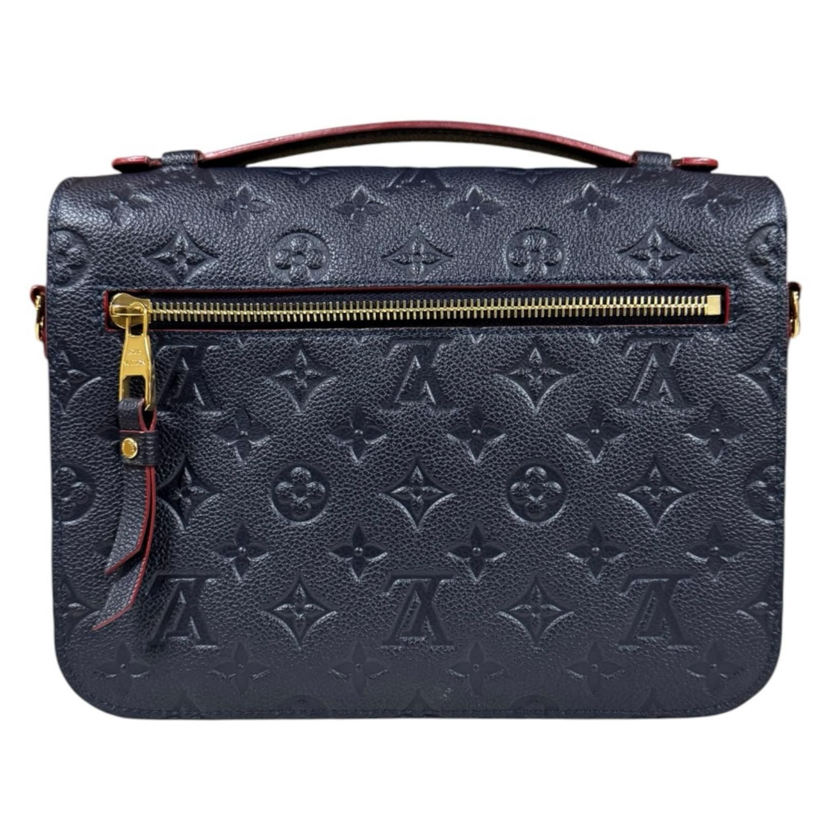 Louis Vuitton Pochette Metis MM Monogram Empreinte Shoulder Bag Navy — view 3