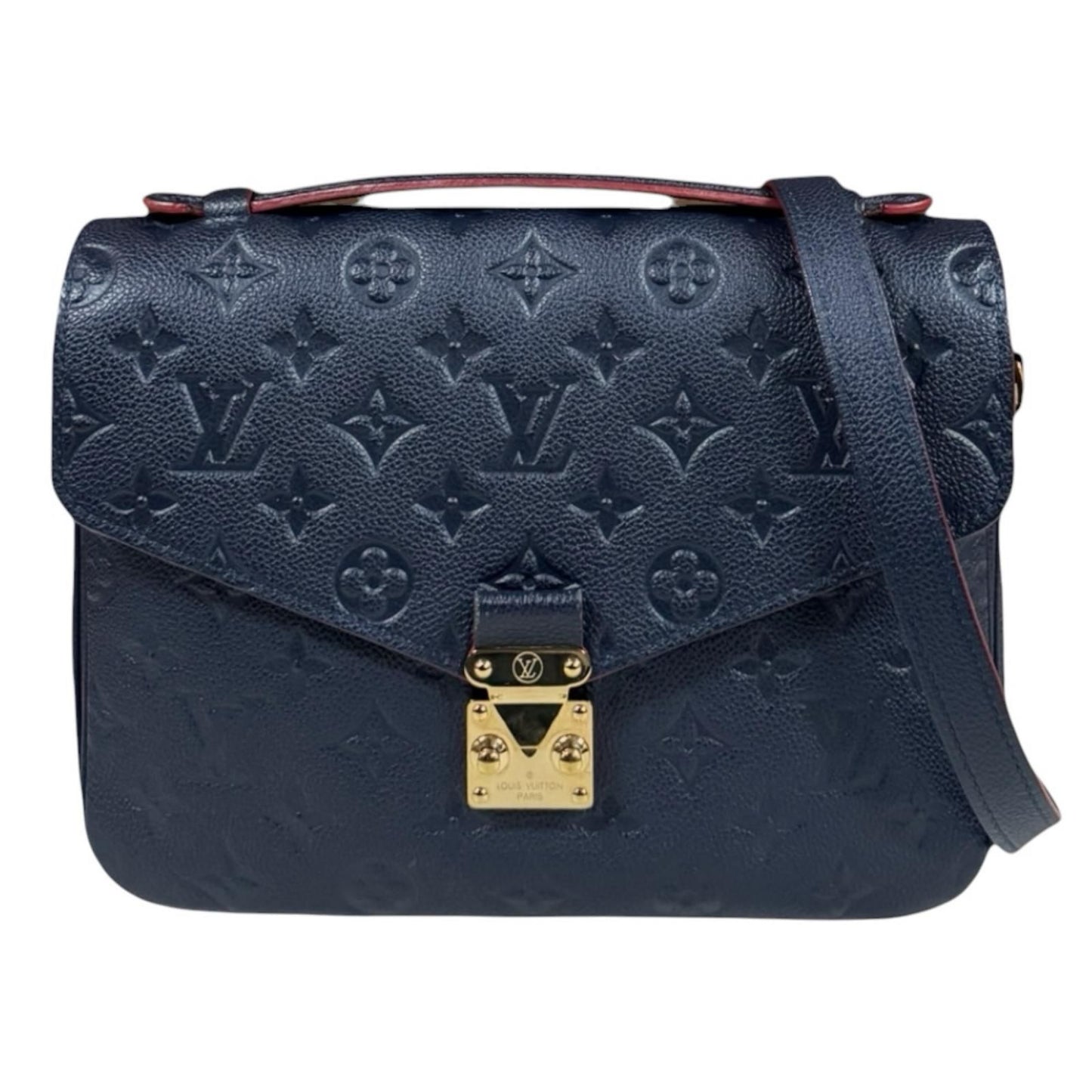 Louis Vuitton Pochette Metis MM Monogram Empreinte Shoulder Bag Navy