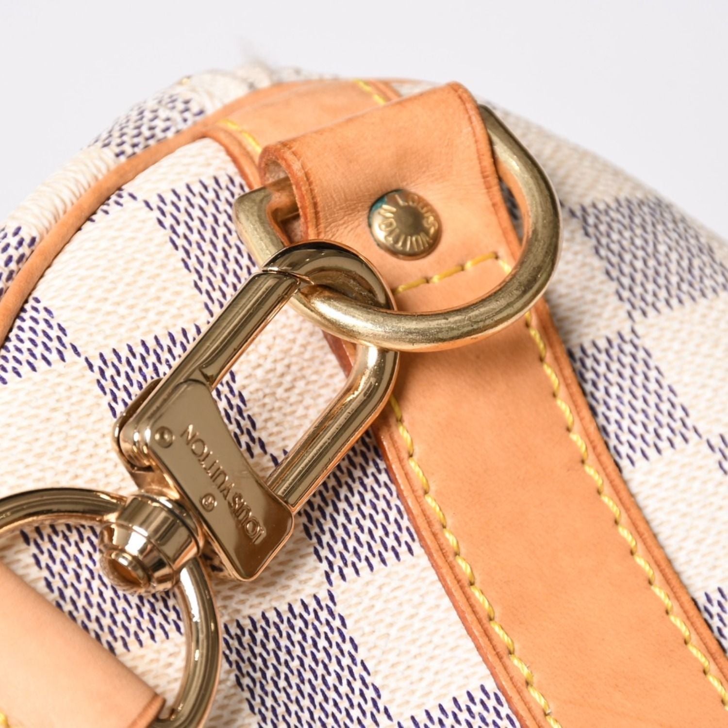 Louis Vuitton Boston Bag Keepall Bandouliere 55 Beige Damier Azur — view 7