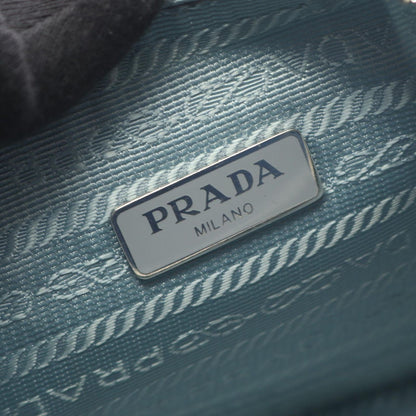 Prada Shoulder Bag Edition Light Blue Nylon Saffiano Leather — view 4