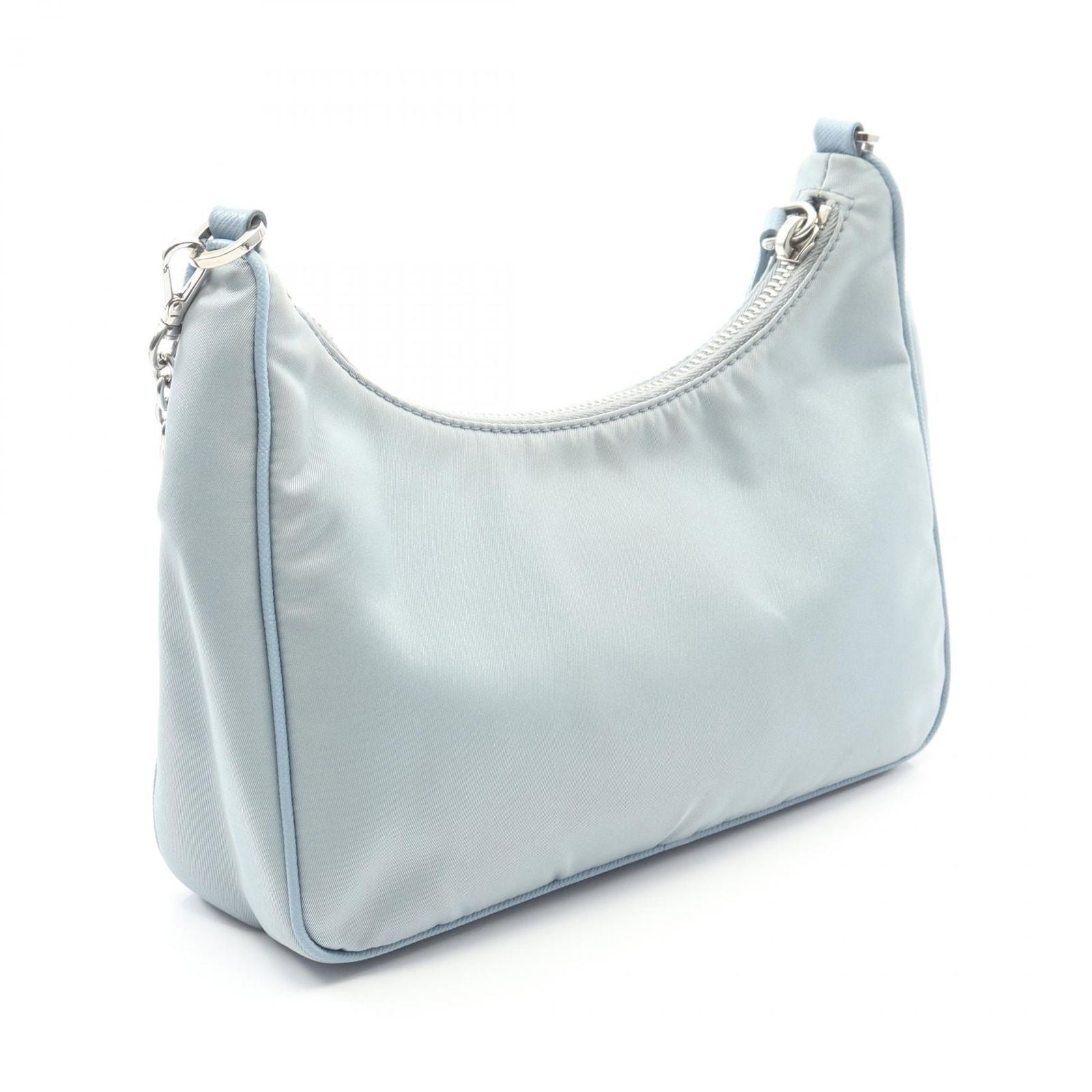 Prada Shoulder Bag Edition Light Blue Nylon Saffiano Leather — view 2