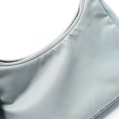 Prada Shoulder Bag Edition Light Blue Nylon Saffiano Leather — view 6