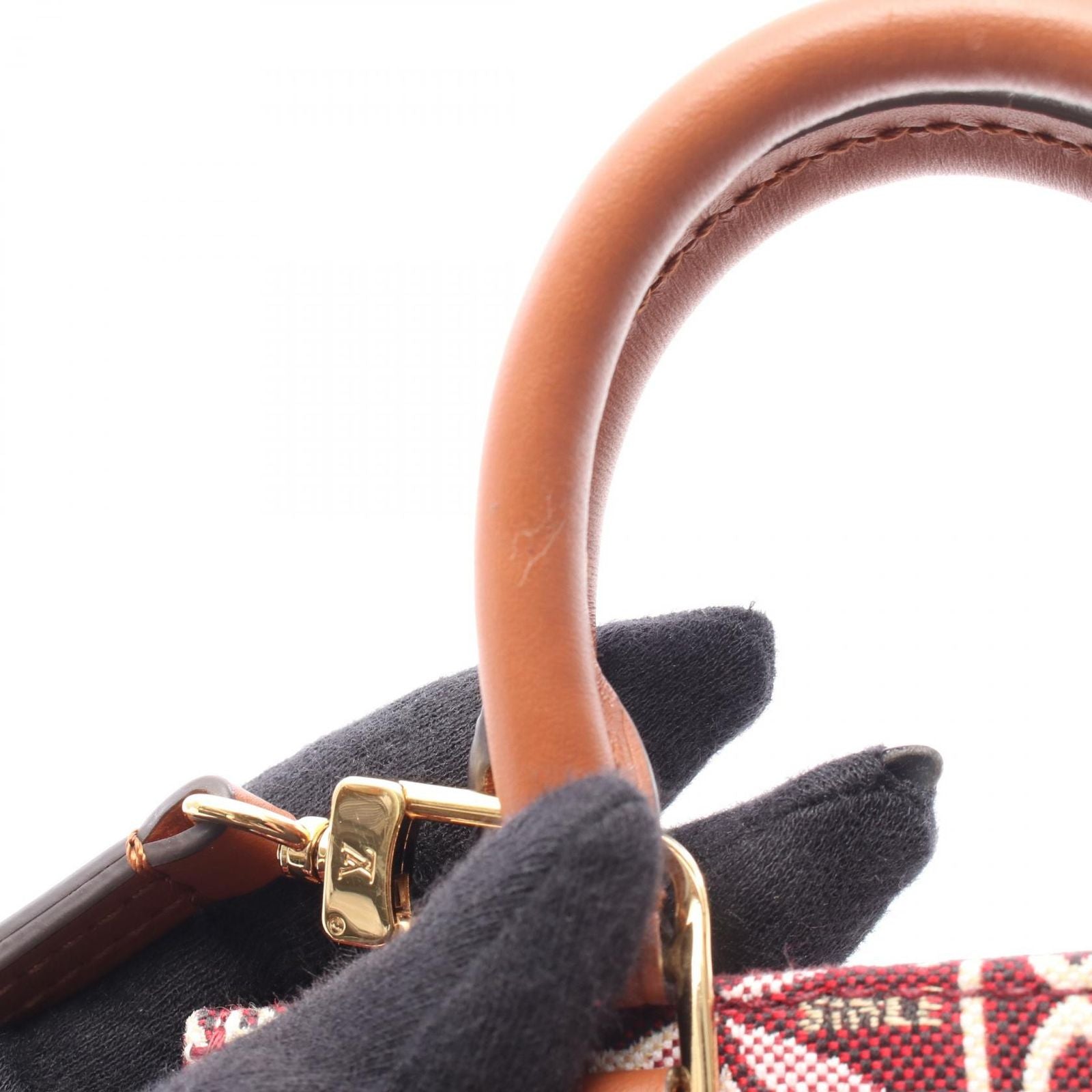 Louis Vuitton Handbag Sac Plat Monogram Jacquard Since Canvas Leather Petite — view 6
