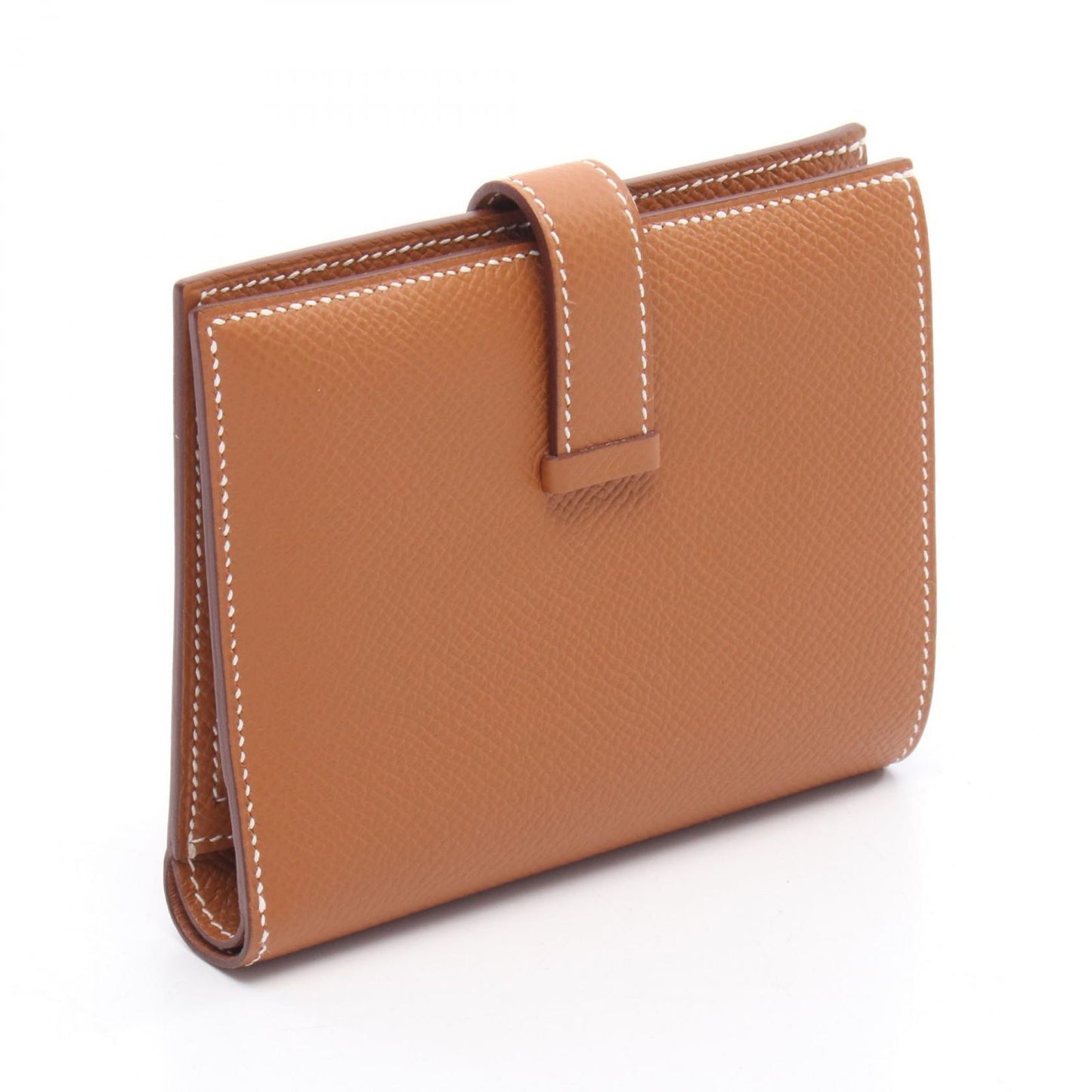 Hermes Bifold Wallet Bearn Compact Gold Calf — view 2
