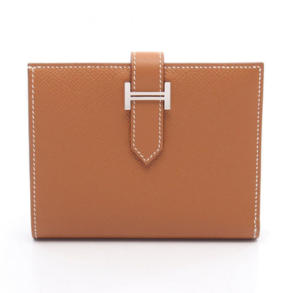Hermes Bifold Wallet Bearn Compact Gold Calf
