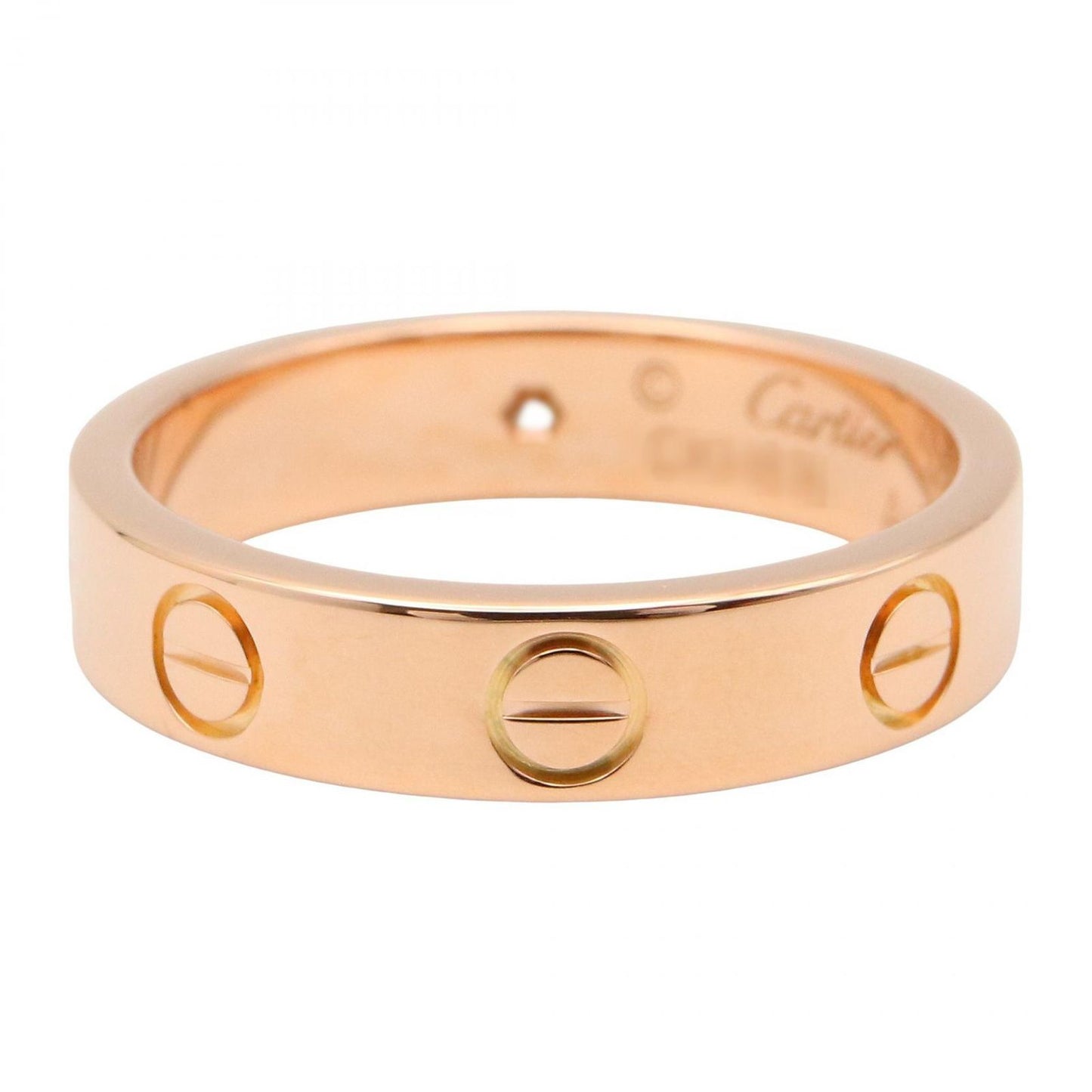Cartier Ring Mini Love 18k Pink Gold Diamond — view 3