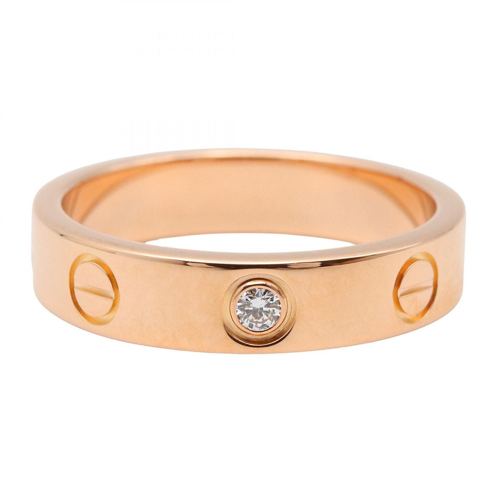 Cartier Ring Mini Love 18k Pink Gold Diamond — view 2