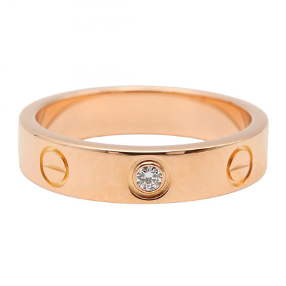 Cartier Ring Mini Love 18k Pink Gold Diamond — view 2