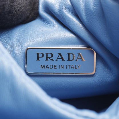 Prada Padded Blue Leather Small 2-Way Shoulder Bag — view 4