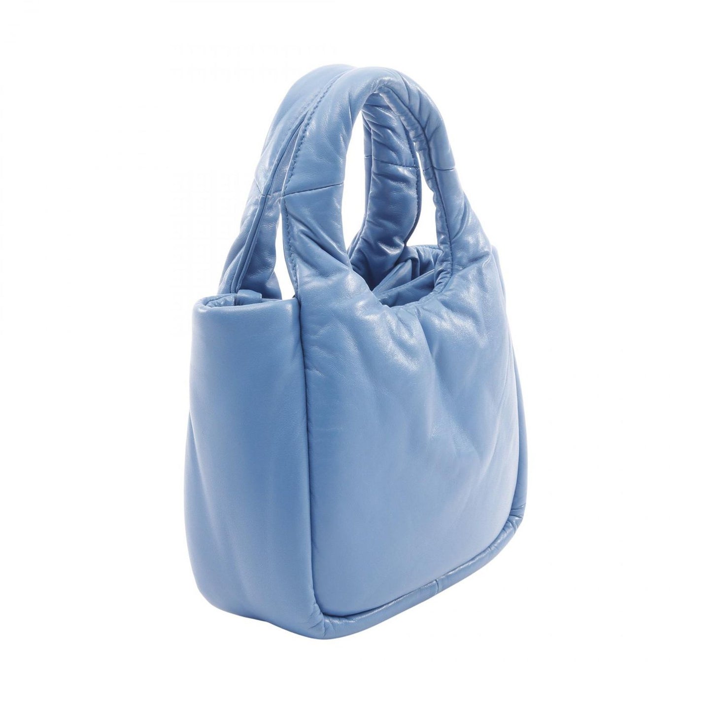 Prada Padded Blue Leather Small 2-Way Shoulder Bag — view 2