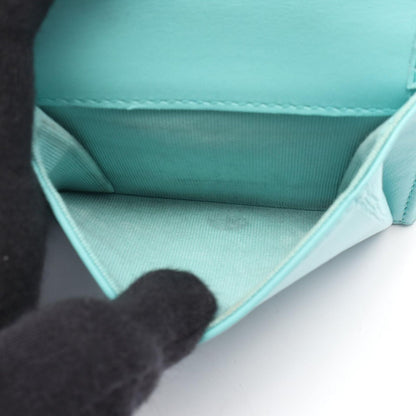 Chanel Bifold Wallet Quilted Classic Small Turquoise Leather — view 6