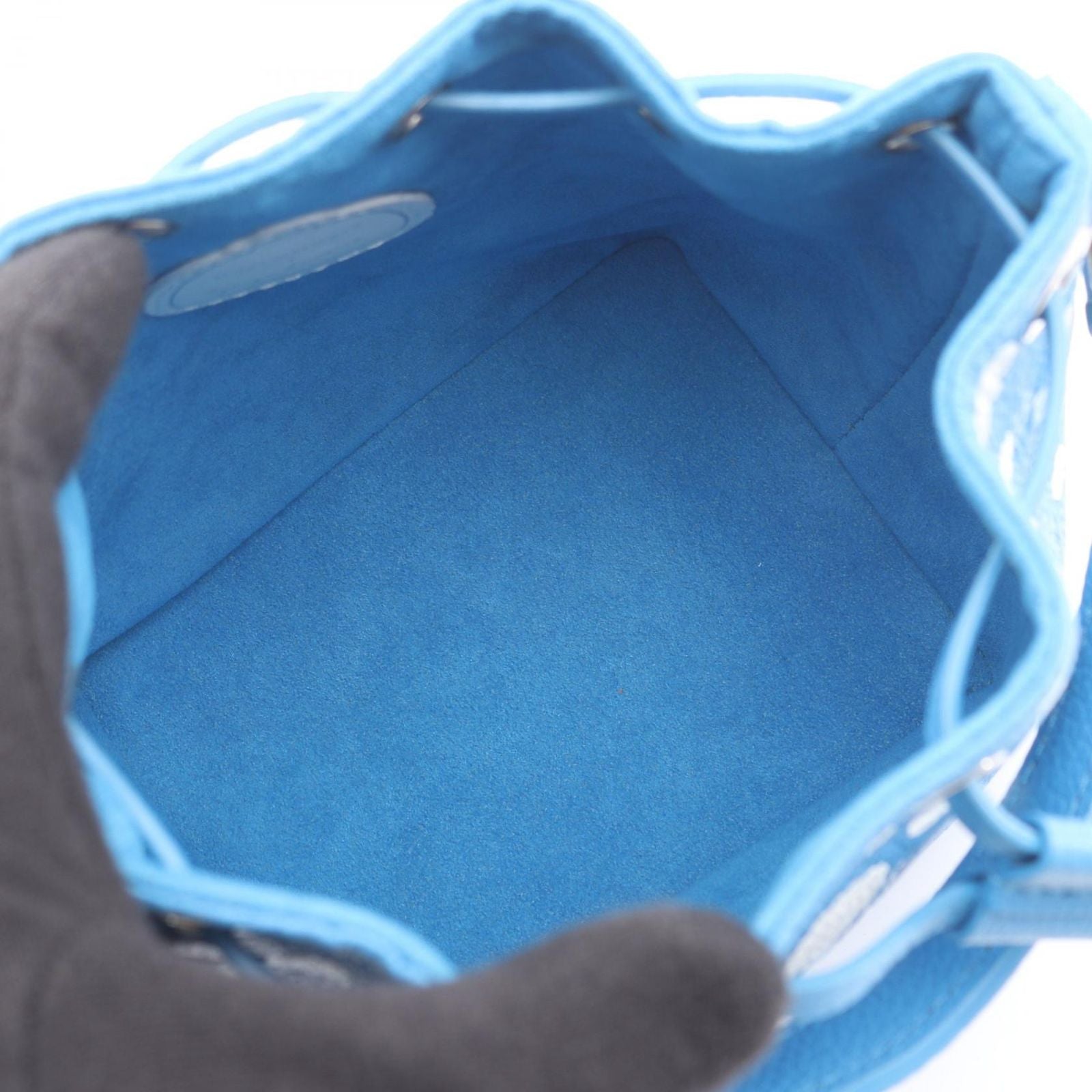 Louis Vuitton Shoulder Bag Yayoi Kusama Nano Noe Infinity Dot Blue Cles Canvas — view 3