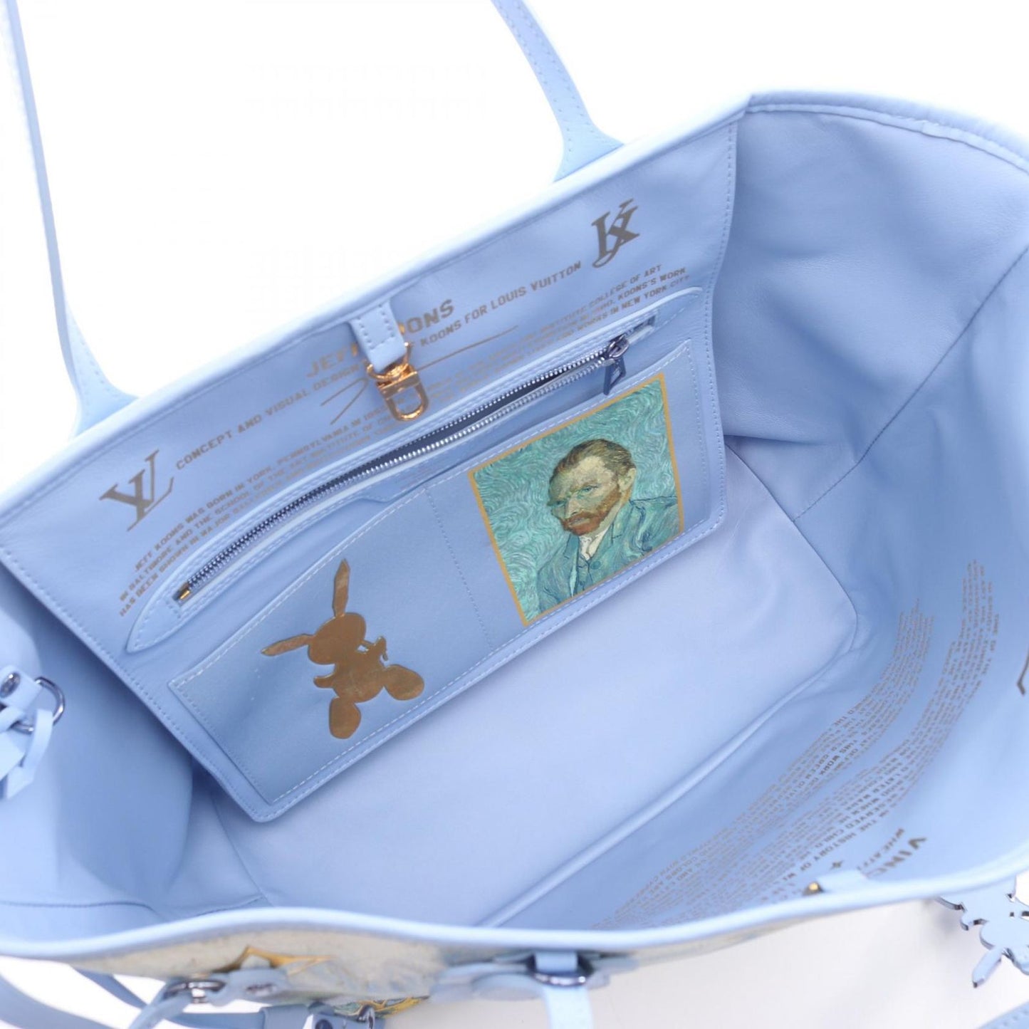 Louis Vuitton Tote Masters Collection Neverfull MM Van Gogh Canvas Leather — view 3