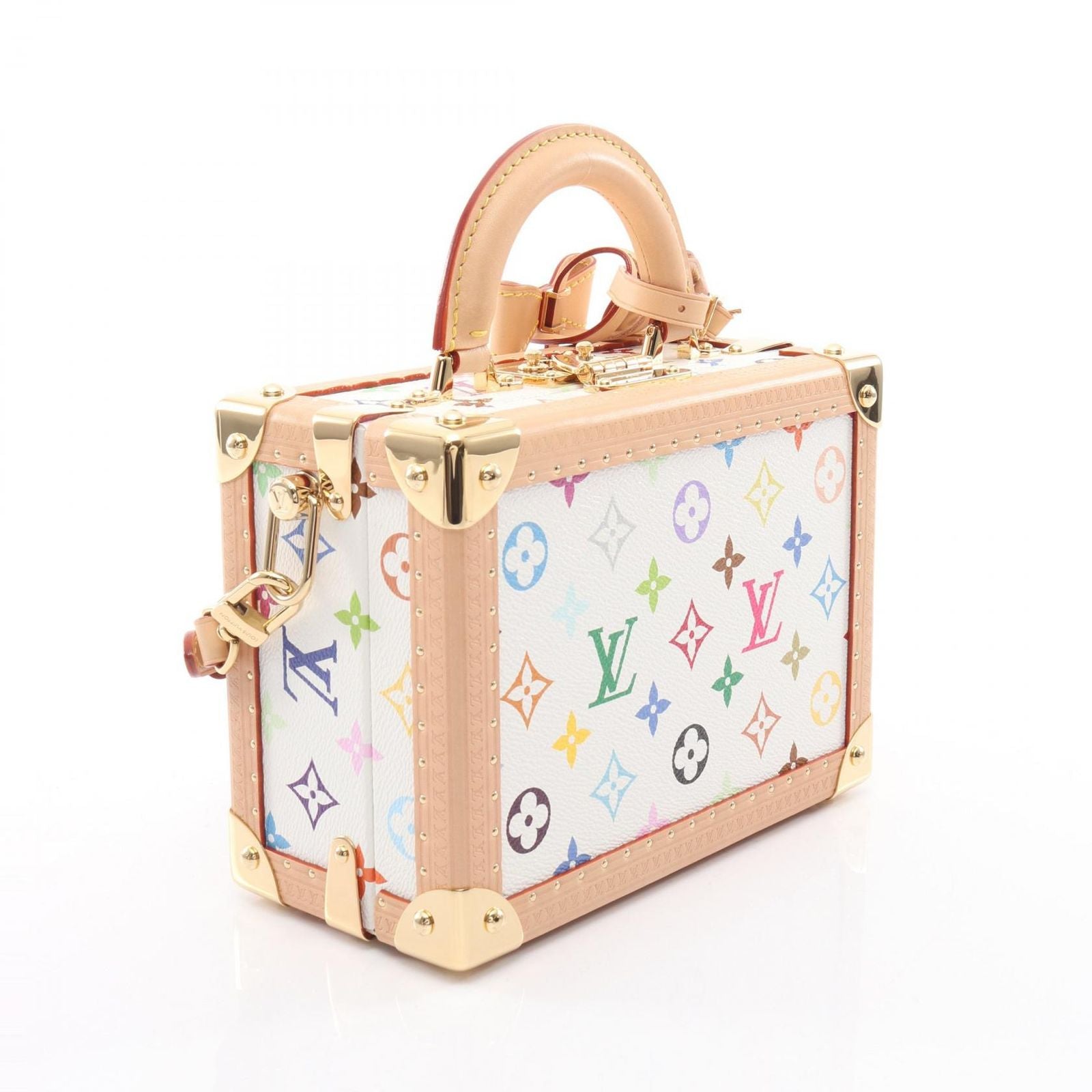 Louis Vuitton Handbag LV Tm Petite Valise Monogram Multicolor Blanc Canvas — view 2