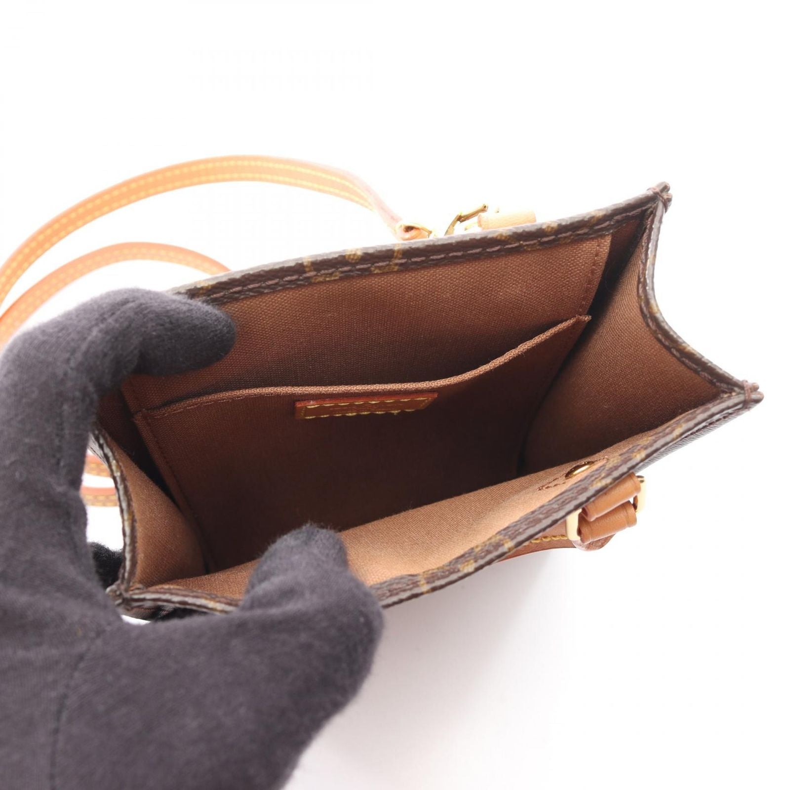 Louis Vuitton Handbag Sac Plat Canvas Leather Petite — view 3