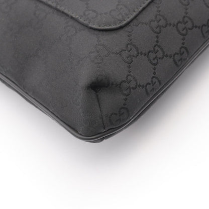 Gucci Shoulder Bag GG Pattern Black Fabric Leather — view 5