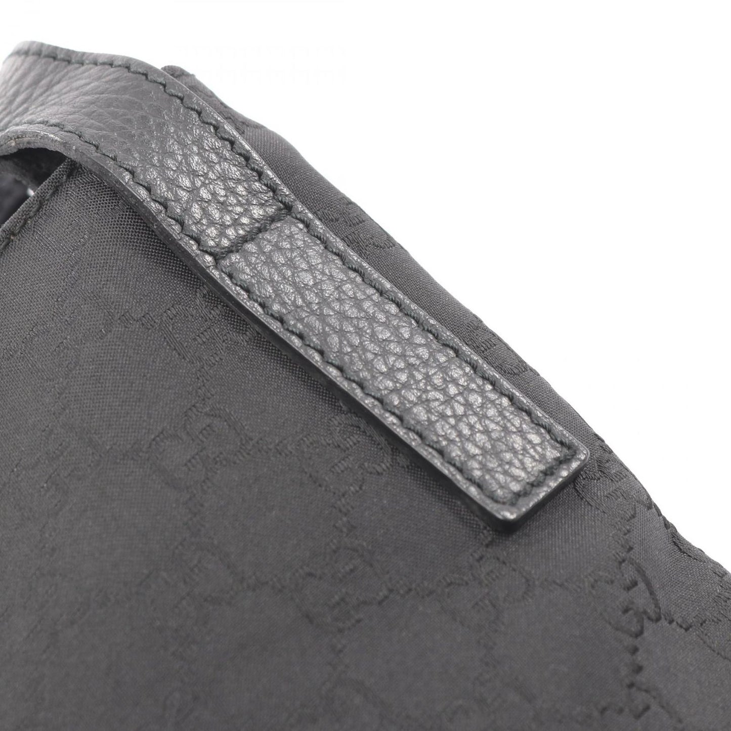 Gucci Shoulder Bag GG Pattern Black Fabric Leather — view 7