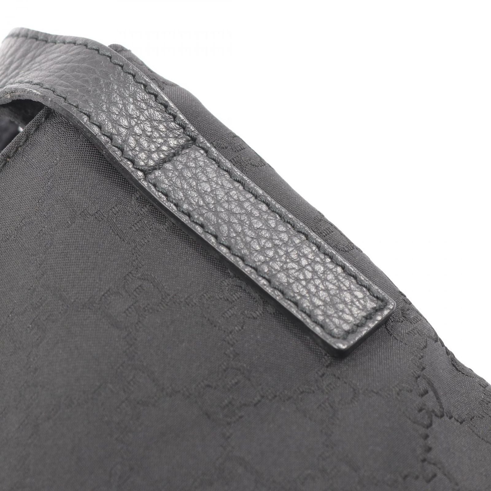Gucci Shoulder Bag GG Pattern Black Fabric Leather — view 7