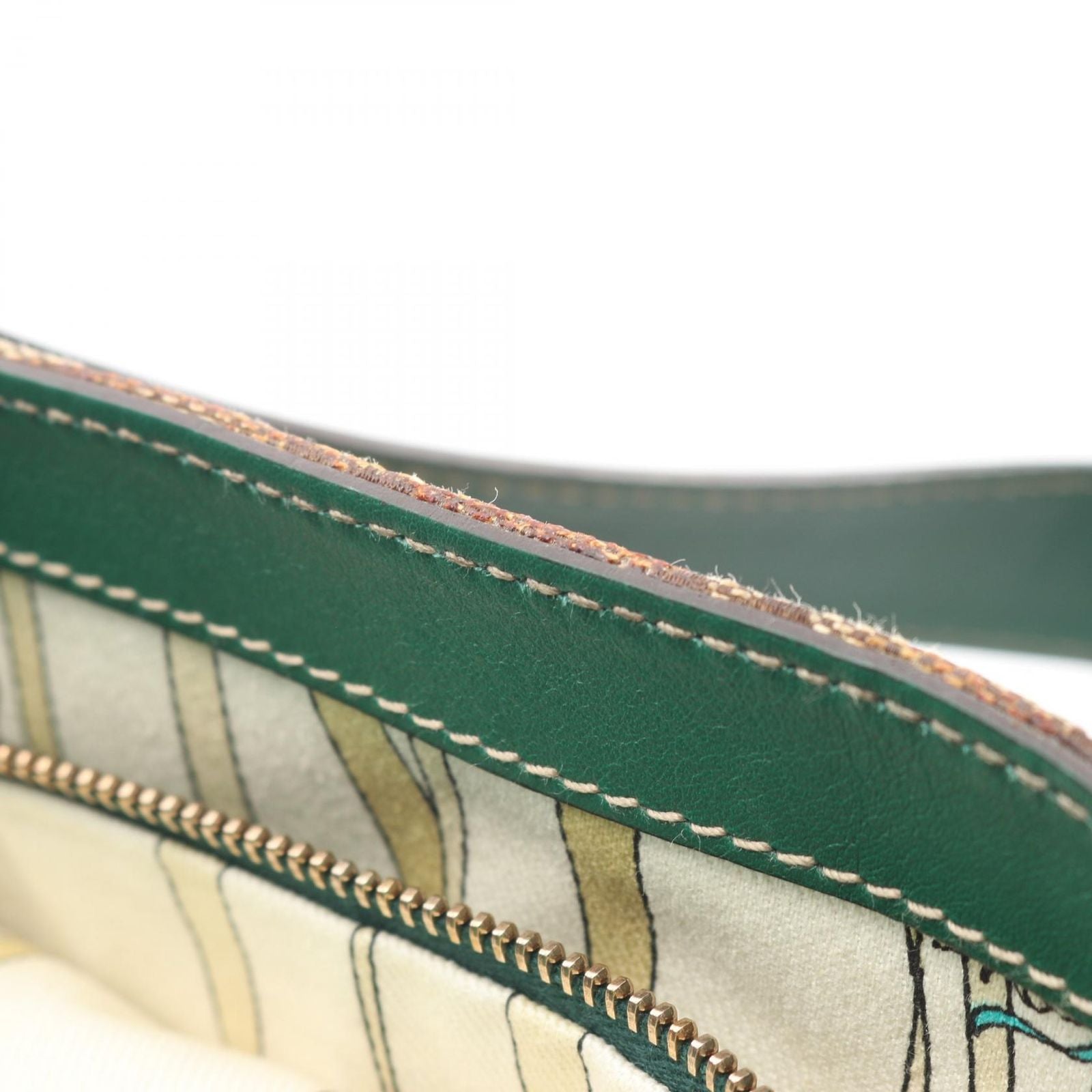 Gucci Shoulder Bag GG Canvas Horsebit Beige Green — view 9
