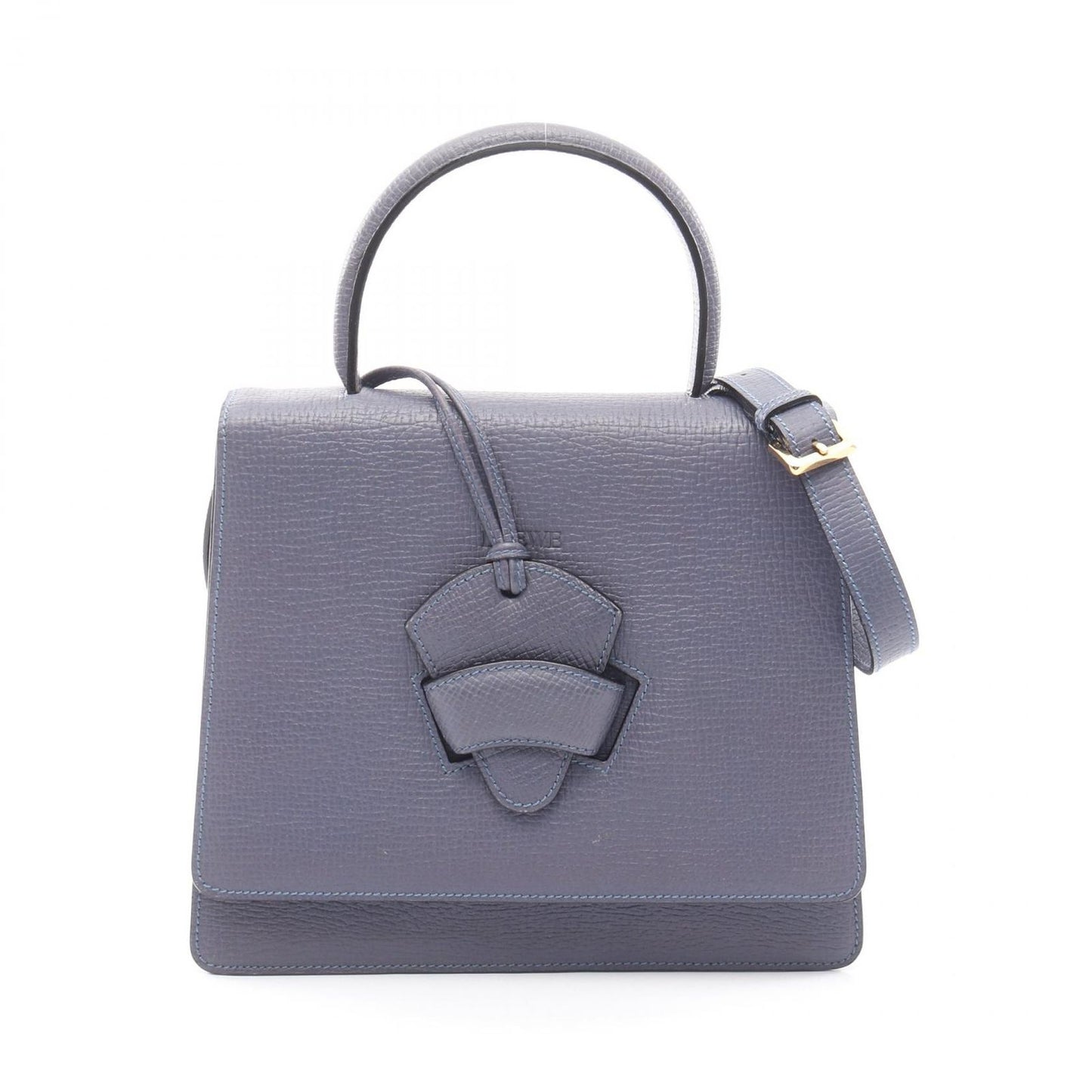 Loewe Handbag Barcelona Dark Blue Leather