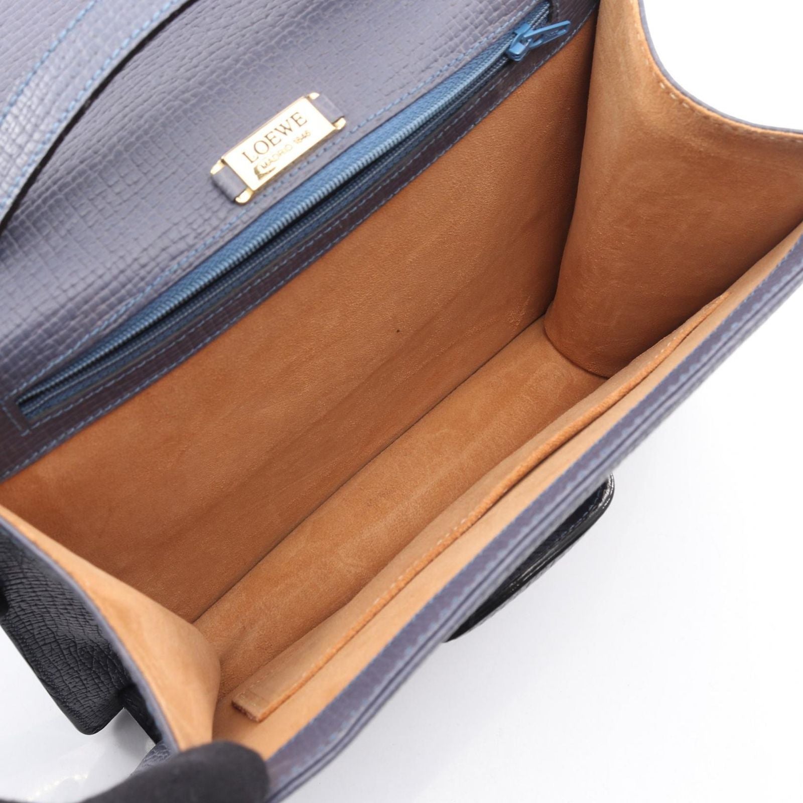 Loewe Handbag Barcelona Dark Blue Leather — view 3