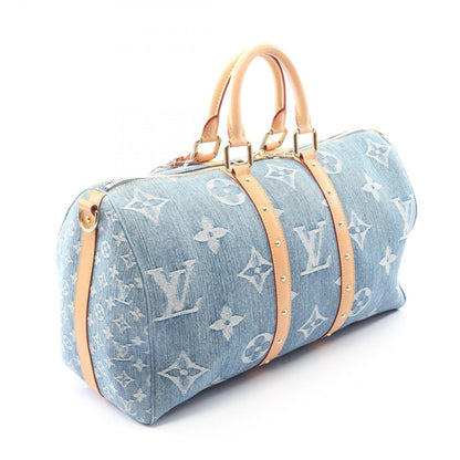 Louis Vuitton Boston Bag LV Remix Keepall Bandouliere 45 Monogram Denim Blue — view 2