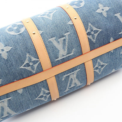 Louis Vuitton Boston Bag LV Remix Keepall Bandouliere 45 Monogram Denim Blue — view 5