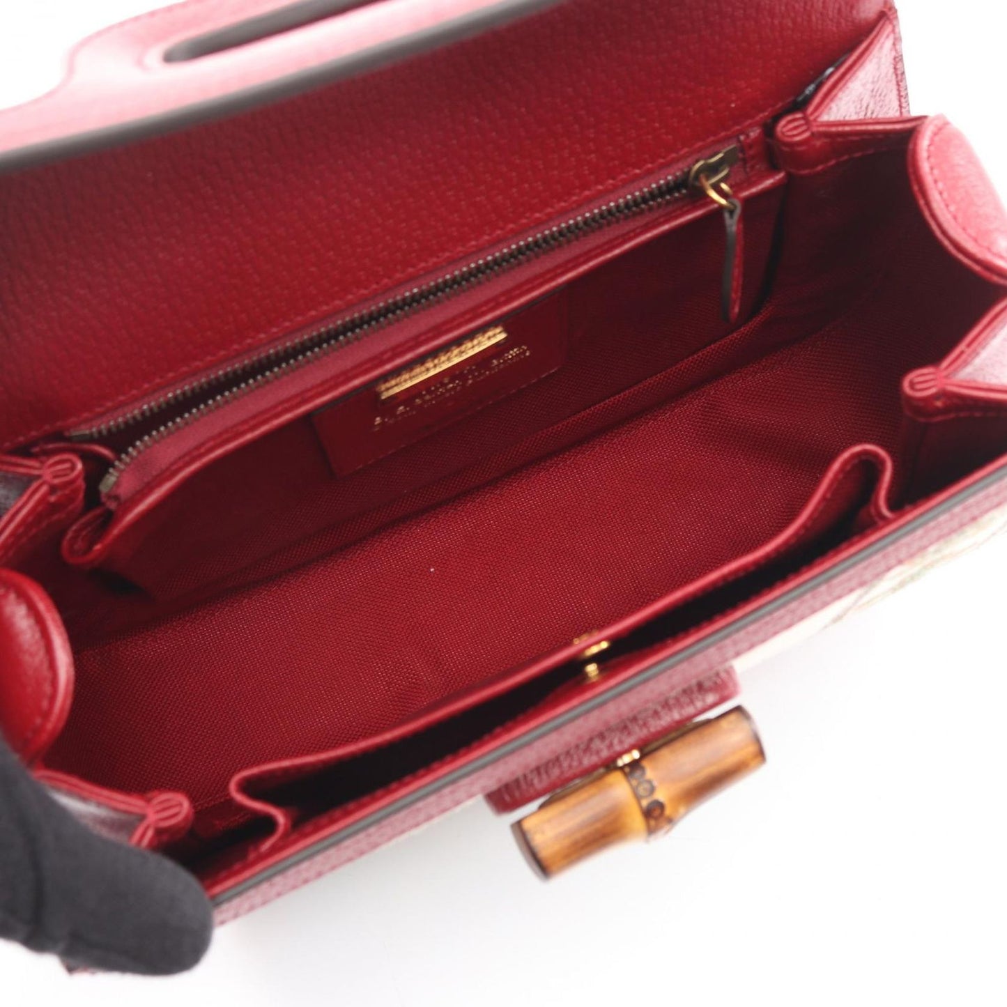 Gucci Handbag Music IS Mine Bamboo White Wine Red Multi Canvas Leather 2-Way — view 3