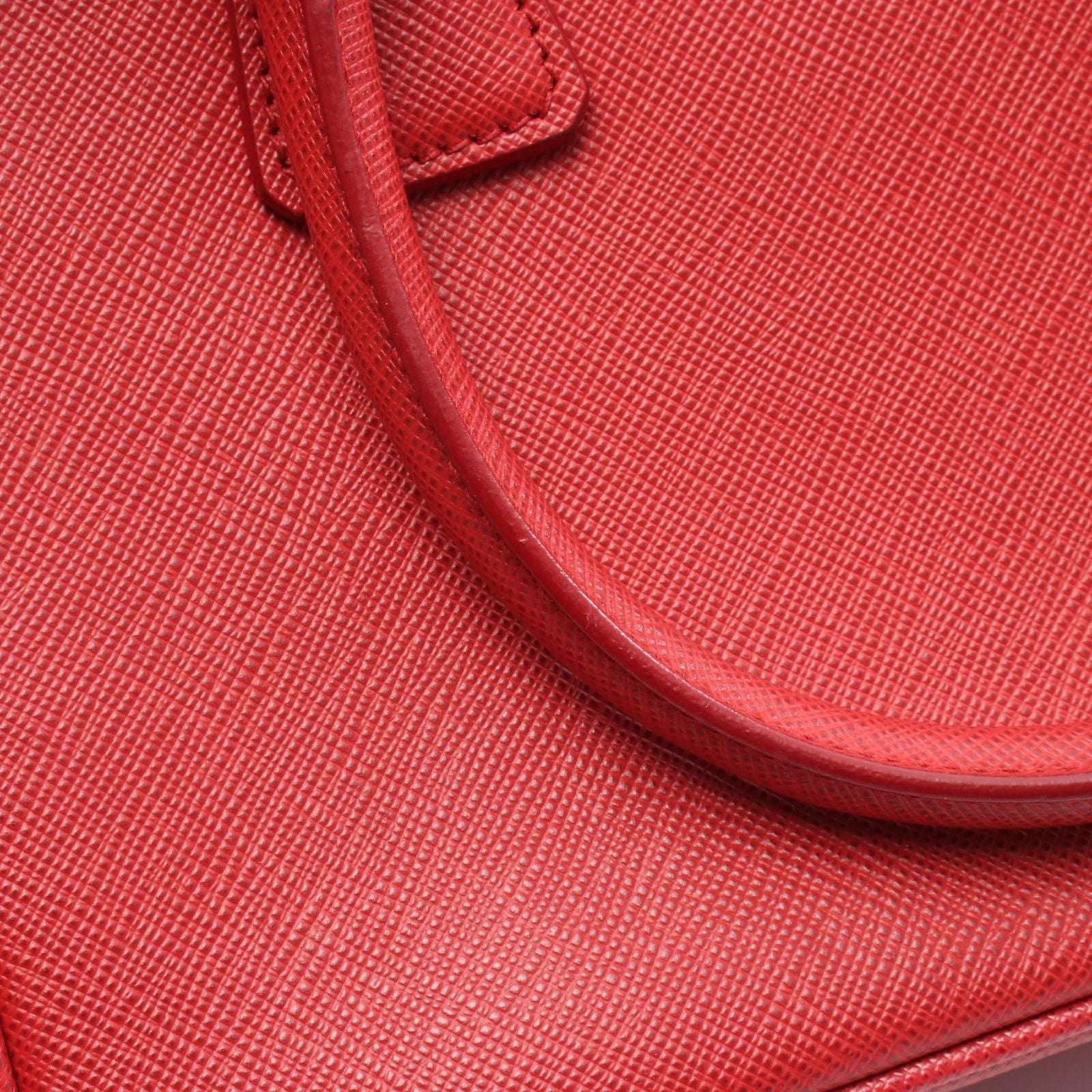 Prada Handbag Galleria Red Leather 2-Way — view 6