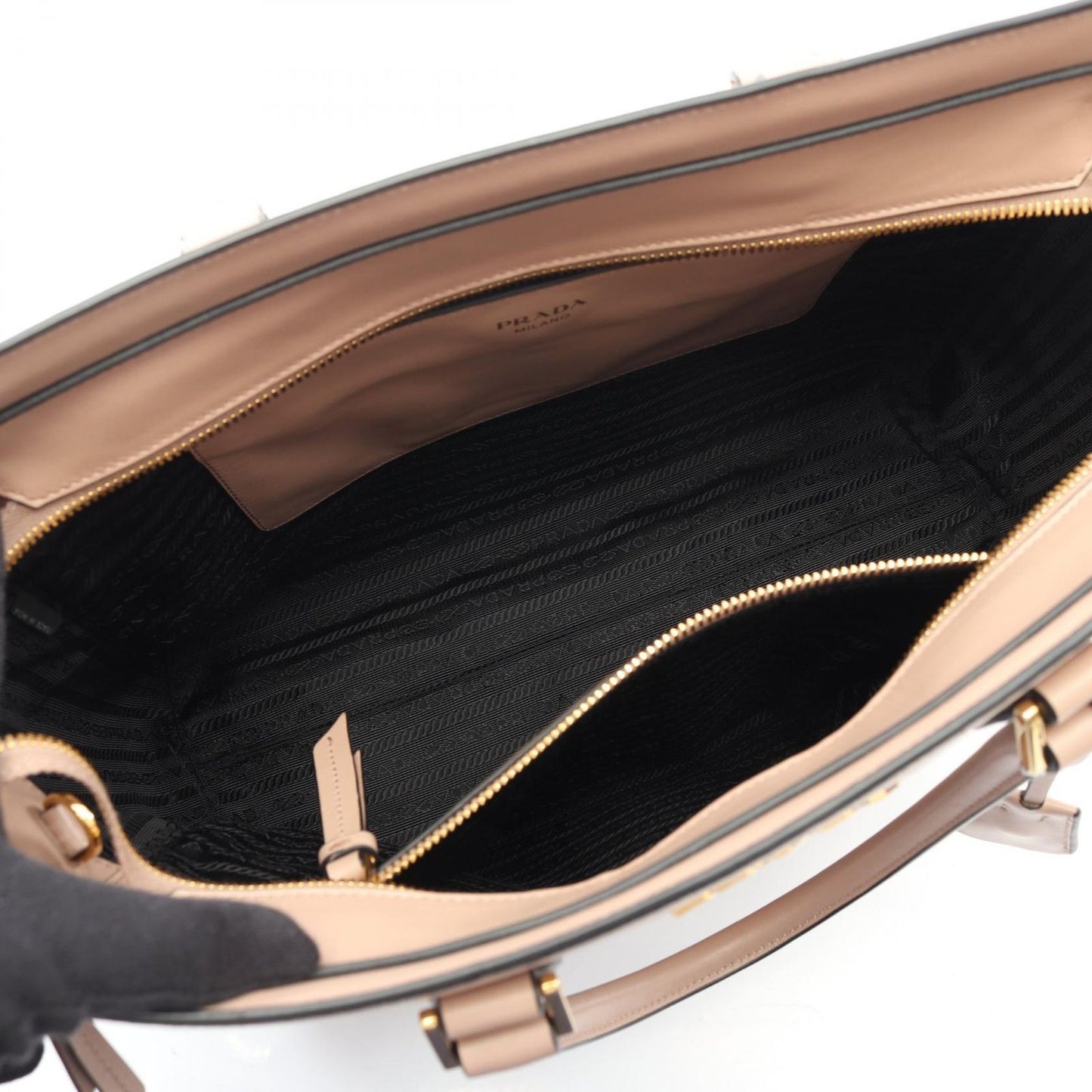 Prada Tote Pink Beige Saffiano Leather Galleria 2-Way — view 3